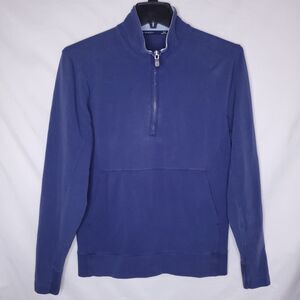 B Draddy 1/4 Zip Pullover Mens Medium Navy Blue Long Sleeve Golf